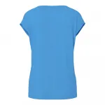 Футболка Pieces Billo Solid short sleeve v neck, синий - фото 2