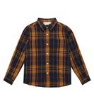 Рубашка из хлопковой смеси в клетку Танго Bonpoint, темно-синий - фото