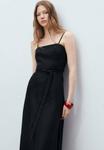 Платье макси BOW Mango, черный - фото 4