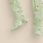 Детский комбинезон с закрытыми ножками и антискользящими накладками Little Co. By Lauren Conrad, Blue Carrot Print - фото 2