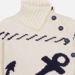 Свитер женский Dior, белый / синий - фото 4