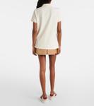 Хлопковая поло с логотипом Moncler, белый - фото 3