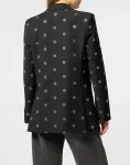 Блейзер в стиле бойфренда с монограммой и стразами Philipp Plein - фото 2