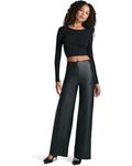 Брюки Commando Faux Leather Wide Leg Pants, черный - фото