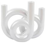 Подсвечник Present Time белый, 18/20/12 см - фото