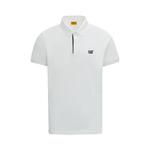 Футболка поло мужская CAT, белая - фото