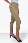 Узкие укороченные эластичные брюки Paulo Due, бежевый - фото 3