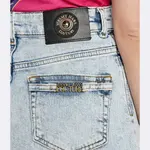 Джинсовые шорты скинни Versace, синий - фото 4