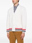 Thom Browne кардиган с полосками RWB, белый - фото 3