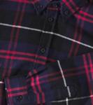 Рубашка из хлопковой фланели в клетку Il Gufo, синий - фото 2