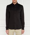 Ррубашка мужская Calvin Klein хлопковая с отливом, черный - фото