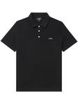 Рубашка поло с вышитым логотипом A.P.C., черный - фото
