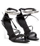 Сандалии из ледяной кожи Peter Do, черный - фото