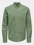 Рубашка узкого кроя Only & Sons, зеленый - фото 3
