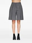 Плиссированные шорты-бермуды Vivetta, серый - фото