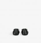 Эластичные кожаные балетки с круглым носком The Row, черный - фото 4