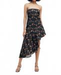 Платье без бретелей Pressed Petals Free Flow с черным цветочным принтом THIRD FORM - фото