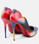 Кожаные туфли hot chick 100 с принтом Christian Louboutin, мультиколор - фото 3