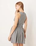 Корсетное мини-платье ASOS DESIGN в серую клетку - фото 2