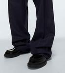 Шерстяные брюки в тонкую полоску Prada, синий - фото 6