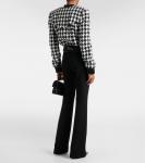 Твидовый пиджак с узором «гусиные лапки» Balmain, черный - фото 3