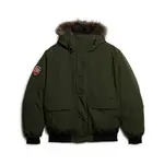 Куртка Superdry Everest Faux Fur bomber, зеленый - фото