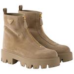 Ankle Boots 5cm Women's Desert Beige PRADA, бежевый - фото 4
