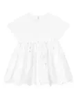 Платье с вышитым логотипом Dolce & Gabbana Kids, белый - фото 2