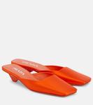 Сатиновые шлепанцы Prada, Arancio - фото