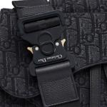 Сумка Dior Saddle Bag 'Oblique Jacquard Black' - фото 4