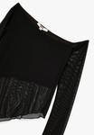 Блуза Koton ASYMMETRIC, Black - фото 3