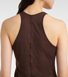 Майка из хлопка в рубчик Rick Owens, Mahogany - фото 5