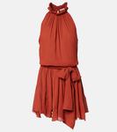Бьянка собранное мини-платье Poupette St Barth, Rust 26 Plain - фото