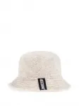 Панама-ведро из плюша Moschino, белый - фото