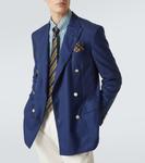 Двубортный кашемировый блейзер Dunhill, Spring Navy - фото 5