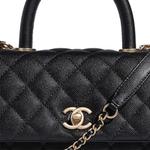 Маленькая кокосовая сумочка черная A92990 CHANEL - фото 5