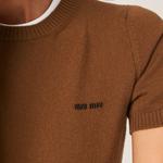 Кашемировый свитер MIU MIU, табак - фото 4