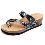 Шлепанцы женские Golofi, цвет 117 black small flower - фото 12