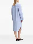 Полосатое платье-рубашка Sacatan с кулиской SAMSOE SAMSOE, синий - фото 2