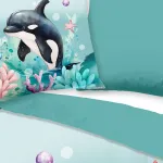 Пододеяльник Pure 135x200 + 1* 80x80 см - Sea/Orca Muller Textil - фото 7