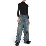 Брюки super destroyed baggy pants 'light blue' Balenciaga, голубой - фото 2