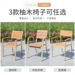 Комплект садовой мебели: 4 стула с горизонтальными рейками, стол прямоугольный, 150х80 см, (№13) - фото 6