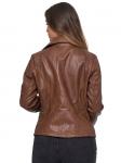 Кожаная куртка Tazzio, коричневый - фото 4