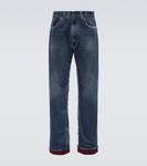 Прямые джинсы x pendleton с потертостями Maison Margiela, синий - фото