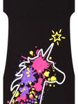 Платье Denokids Unicorn Splash, черный - фото 4