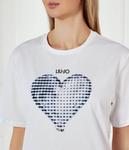 Футболка Liu Jo Regular Fit с принтом сердца, белый - фото 4
