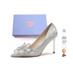 Туфли Slim Heel High Heels Women's Gift Box Set Xingdiman, Silver[Gift Box Set] - фото
