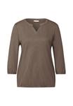 Топ Street One SPLIT NECK, Braun/Brown - фото 4
