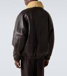 Кожаная курка бомбер bombardier Jacquemus, Dark Brown - фото 4