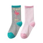 Комплект из 2 новых носков для девочек, цвет Be Happy - фото 2
